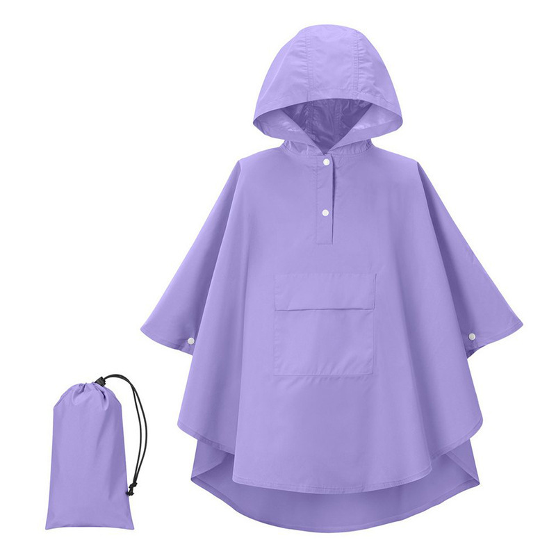 Children's Raincoat with Custom Logo, Outdoor Rainproof Cape, Export to Europe, America, Japan, and Korea, Pullover Hooded Poncho Raincoat