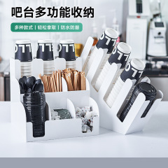 コーヒーミルクティー店の白いアクリル収納棚紙コップ棚はカップホルダーを取ります。