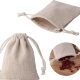 Pure cotton linen bag drawstring storage small bag rice grain packaging bag cotton bag custom