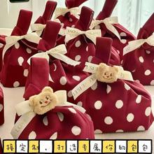 宝宝百日宴伴手礼针织手提包喜宴婚礼实用礼品周岁儿童生日手提袋