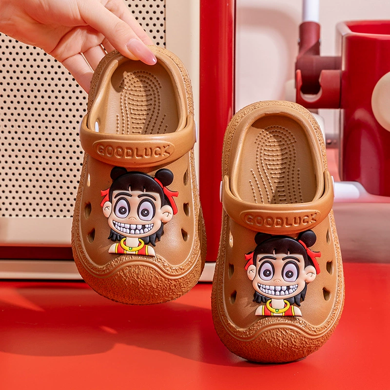 Детские тапочки Nezha для девочек, лето 2025, новые домашние нескользящие детские тапочки для мальчиков и девочек для домашней ванны