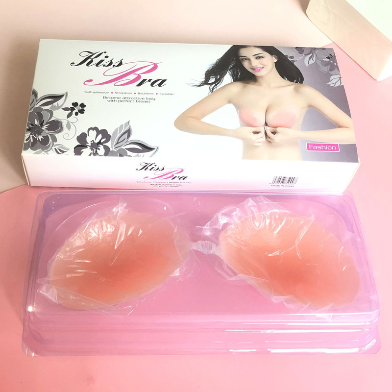 silicone Invisible Push-Up bra Sticker Women's Breast Sticker Thickened Bridal Wedding Dress Strapless Underwear silicone bra