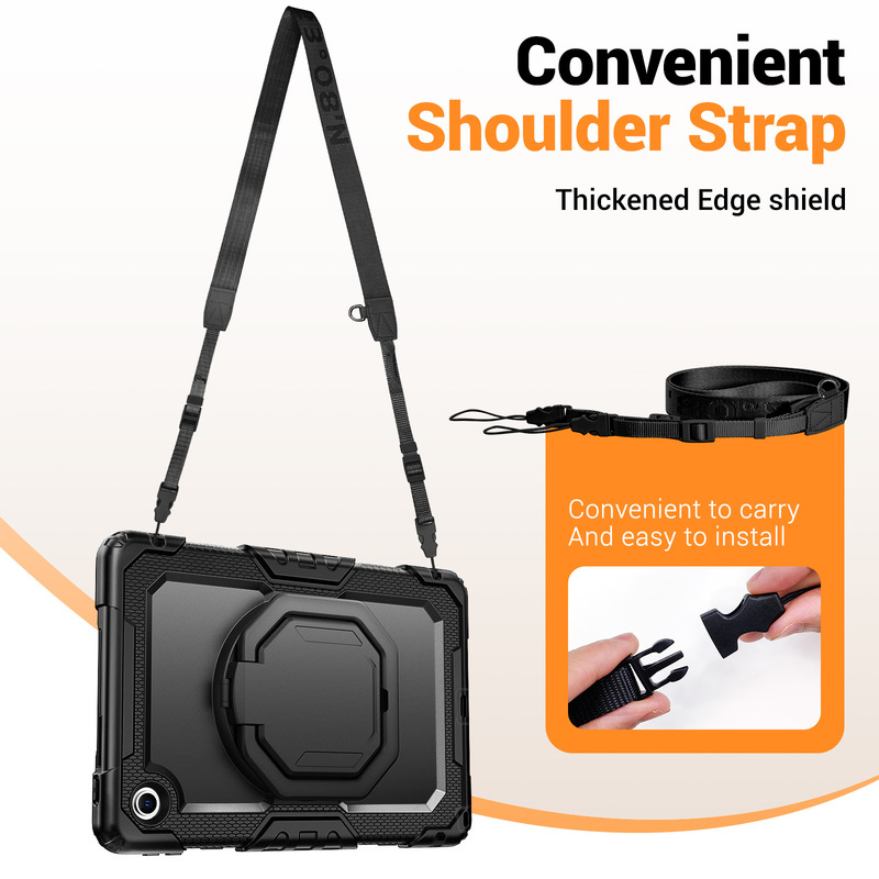 Suitable for Lenovo Tab10.1 Protective Case Zhaoyang K10C Portable Rotating Tb311Xu/Fu Silicone+Pc Anti-Fall Shell