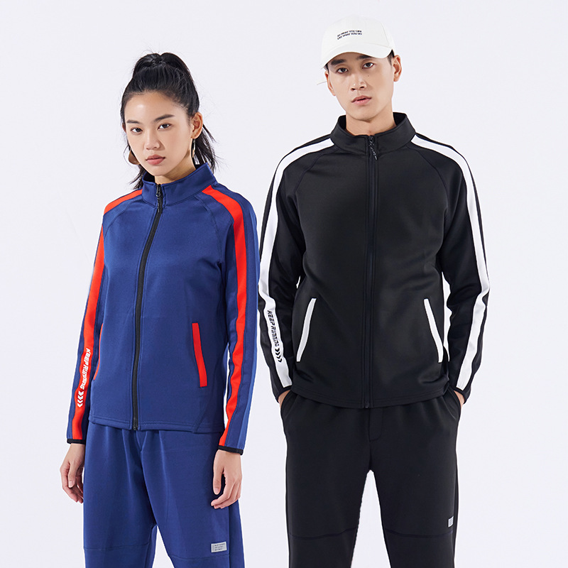 Primavera y otoño hombres y mujeres AD deportes chaqueta casual de secado rápido transpirable slim fit Plus tamaño fitness correr chaqueta con cremallera en stock