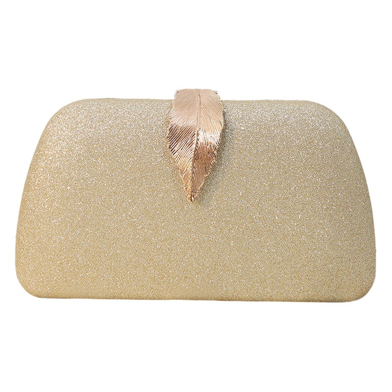 Transfronterizo 2024 nueva bolsa de noche bolsa de metal hoja bolsa pequeña cuadrada bolsa banquete vestido embrague pequeño bolso para las mujeres