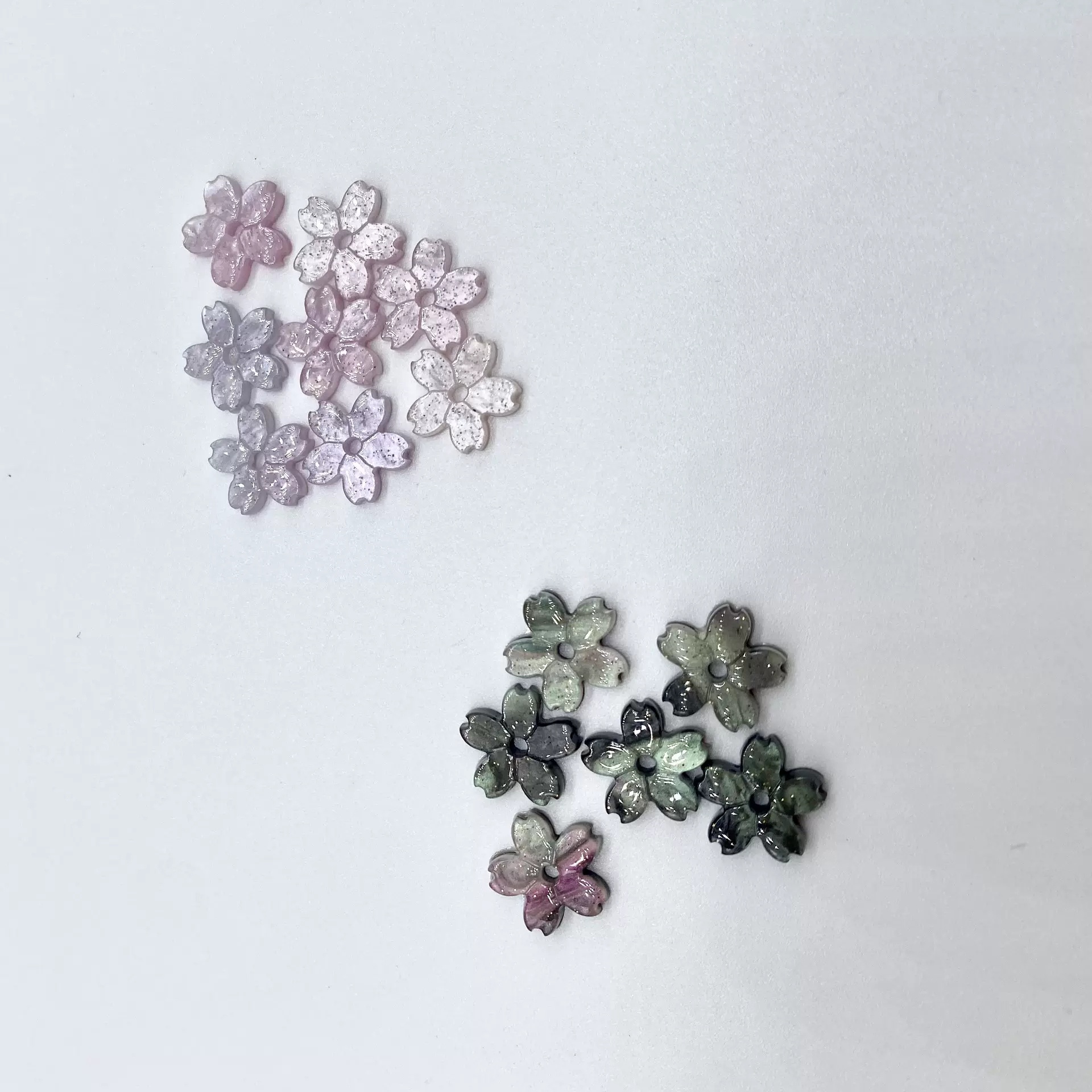 diy饰品配件汉服古风醋酸星空渐变色五瓣花花朵头饰发夹配件小花