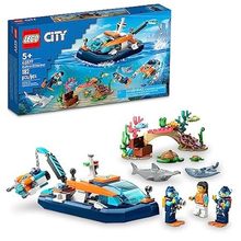 LEGO City Explorer Diving Boat 60377 Ocean Building Toy，跨