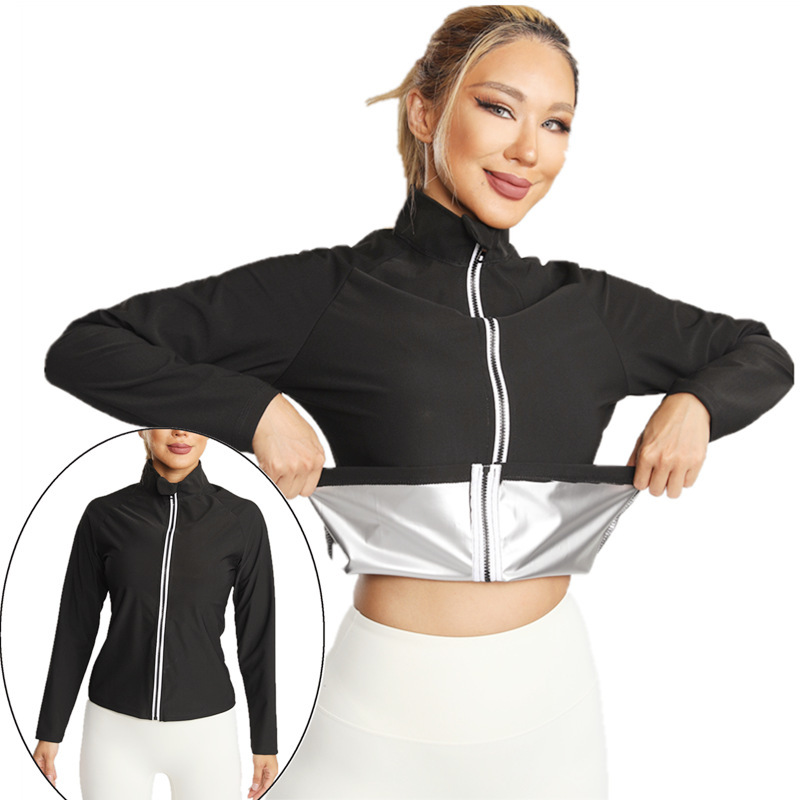 Sweat Suit Women's Long Sleeve Jacket with Vertical Collar Yoga Fitness Running Sweat-wicking Zipper Yoga Suit Jacket Sweat Suit Women's Long Sleeve Jacket with Vertical Collar Yoga Fitness Running Sweat-wicking Zipper Yoga Suit Jacket