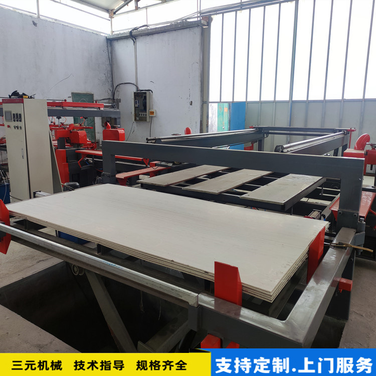 自动吸盘上板水泥纤维板数控锯边机 木工板四边切割锯 自动码垛
