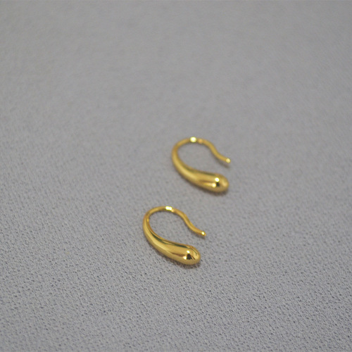 Korean Dongdaemun Design Mini Cute Simple Daily Small Water Drop Bean Sprout Style Earrings for Women