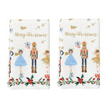 跨境爆款圣诞节日厨房毛巾胡桃夹子家居厨房餐桌吸水抹布洗碗巾