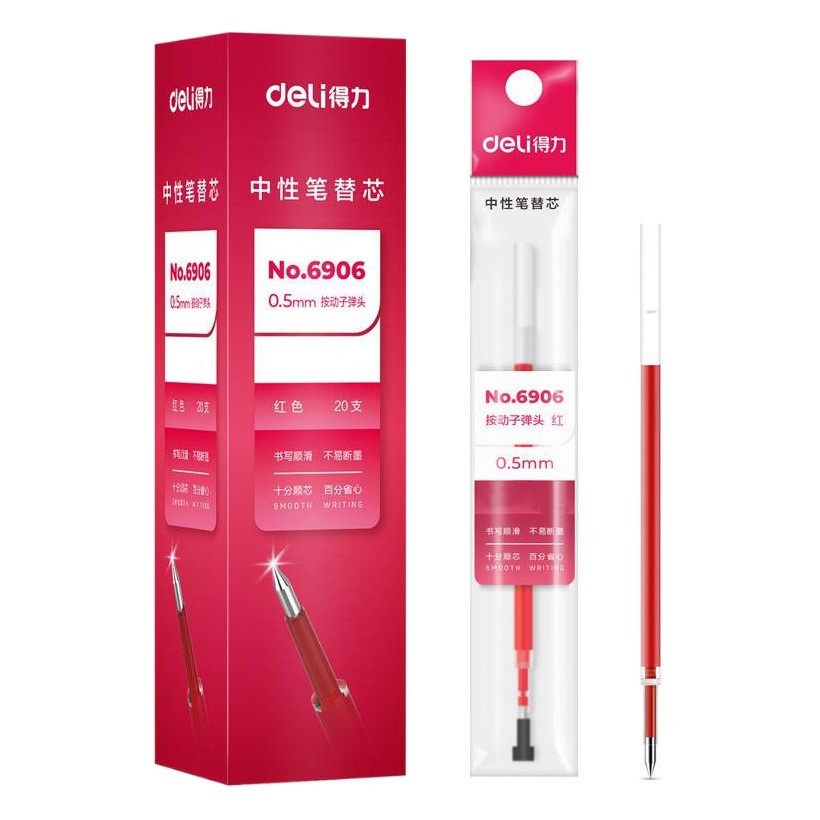 Repuesto de Tinta para Bolígrafo de Gel 6906/6906H S01 0.5mm de Plástico para Escritura
