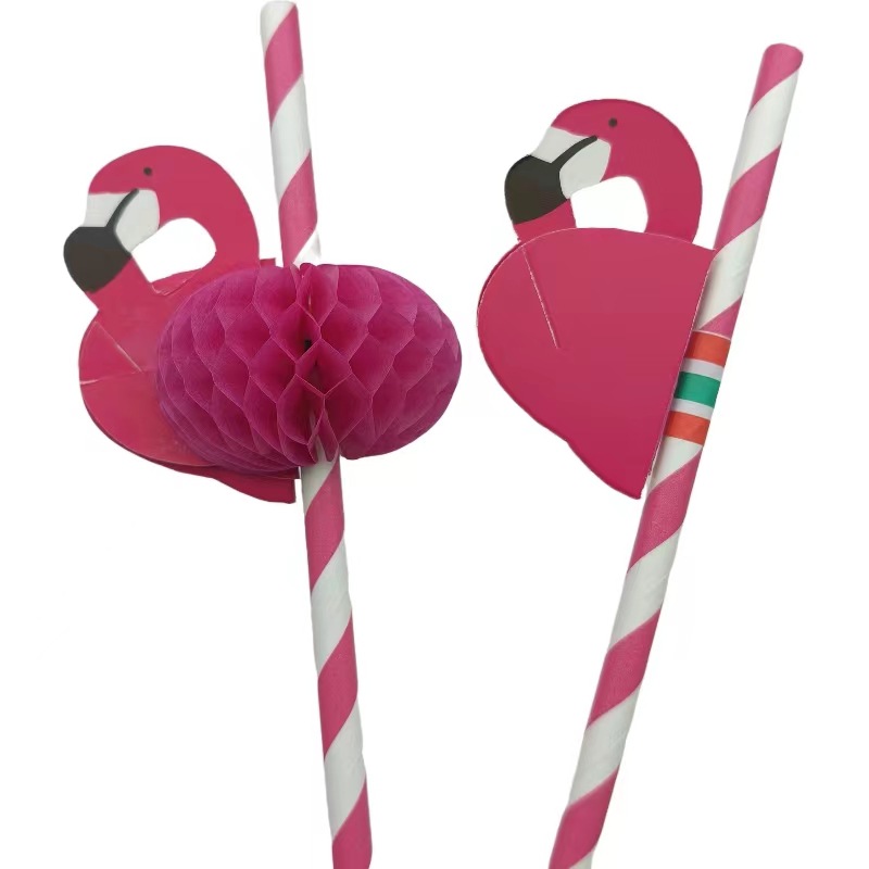 Fiesta palos de panal estereoscópico flamenco decoración desechable degradable postre pastel cóctel palos de decoración