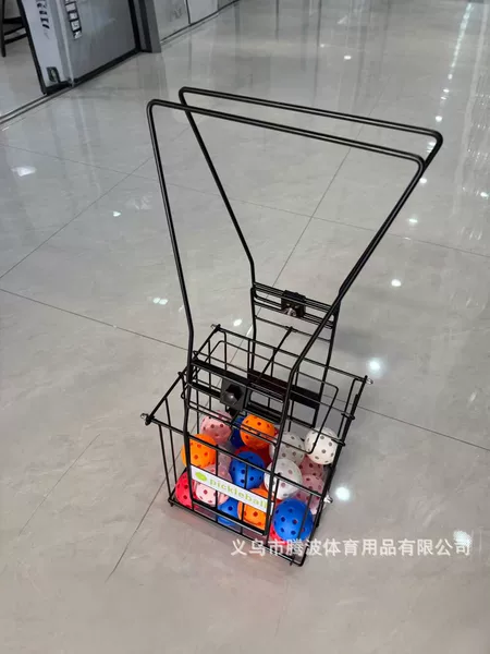Pickleball Ball Pick-Up and Storage Rack, Portable Pickleball Storage Cart with Wheels, Ball Basket with Non-Bending Design for Picking up Pickleballs