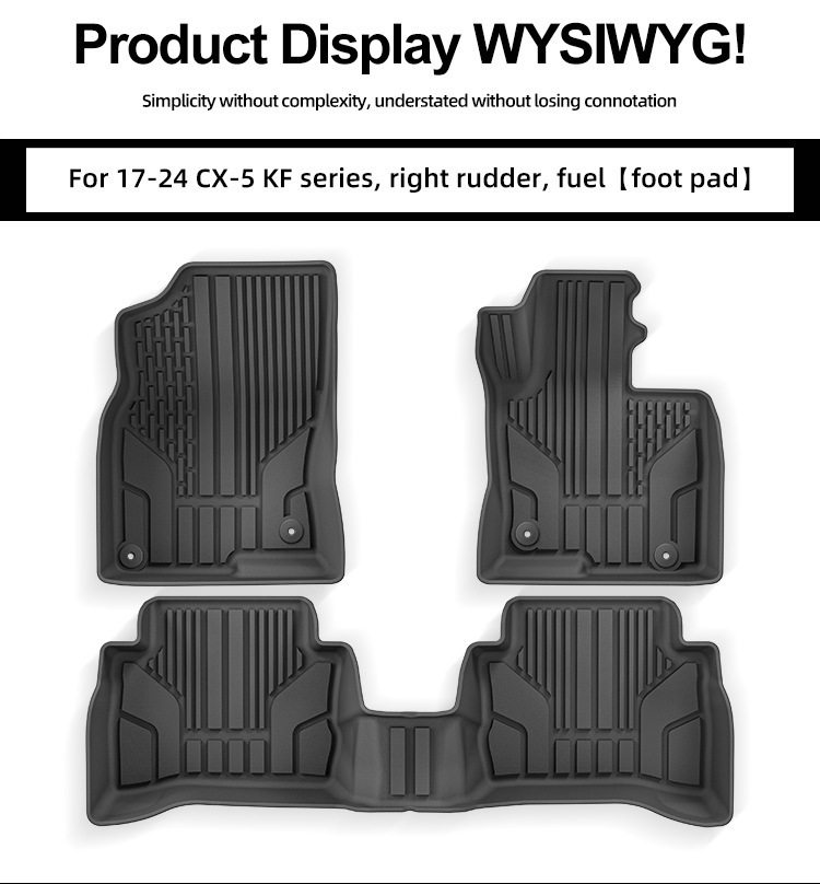 Car Floor Mats for 17-24 Mazda CX-5 KF Waterproof TPE