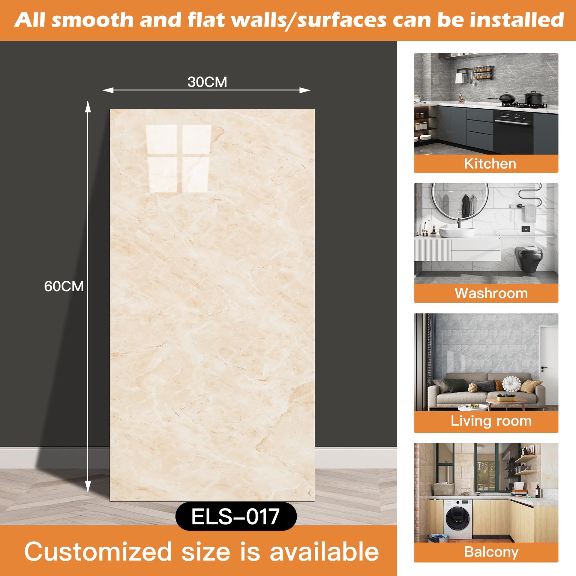 Azulejo de imitación transfronterizo pegatinas de pared papel tapiz autoadhesivo impermeable y a prueba de humedad pegatinas de mármol de baño papel tapiz de pared de fondo restaurado