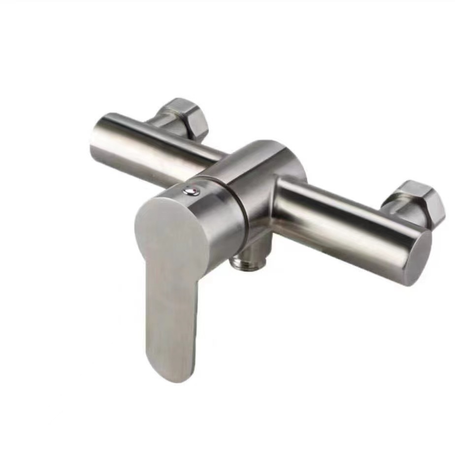 304 de acero inoxidable simple de dos funciones baño ducha sola función caliente y fría válvula de mezcla grifo