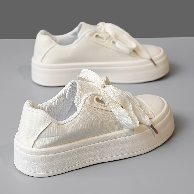 С юбкой и брезентовой туфли женский 2024 летний новый взрыв маленькие белые туфли повседневные дикие студенческие туфли