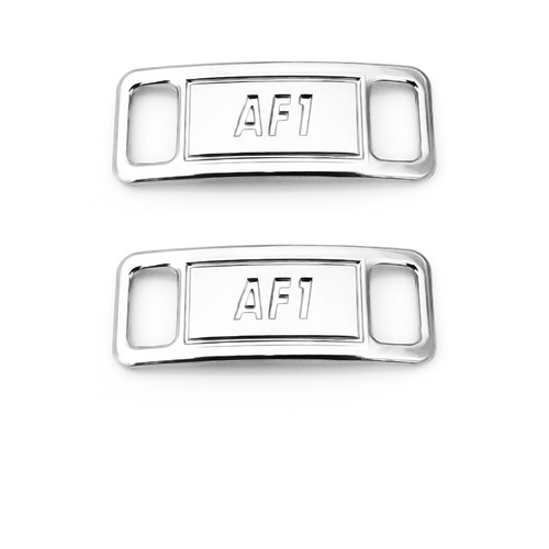 AJ1 Men's Skate Shoes Trendy Metal Iron Plate Shoe Decorative Accessory Strap Compatible with Air Force 1 Shoe Closures af1 Shoelace Clips