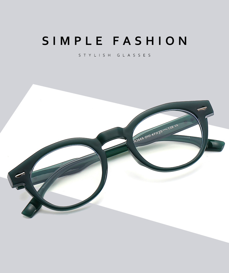 45g Weight Full Frame Glasses Structure Retro Solid Color Ac UV400 Protection Oval Frame Full Frame Women's Sunglasses