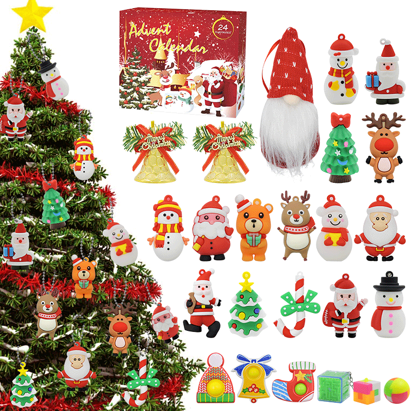 thumbnail image 2 of Calendario de Adviento de Navidad Caja sorpresa navideña Regalo de fiesta infantil Cubo de Rubik descomprimido Calendario de cuenta regresiva Gyro Caja sorpresa Juguete navideño, 2 of 5