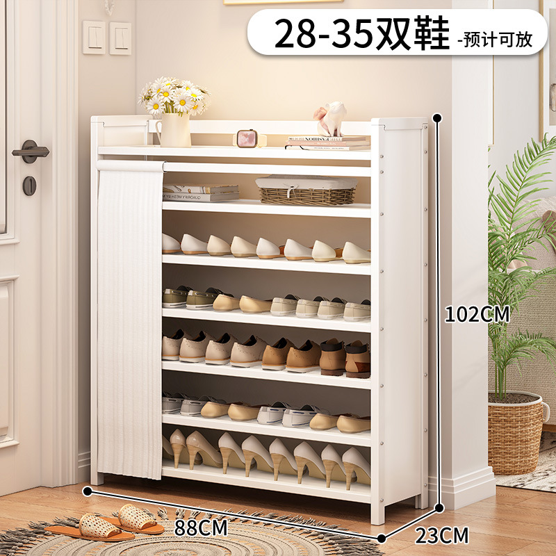 Estante de almacenamiento de almacenamiento para sala de estar doméstica sin instalación de porta de entrada del gabinete de zapatos multicapa estante de almacenamiento de suelo simple