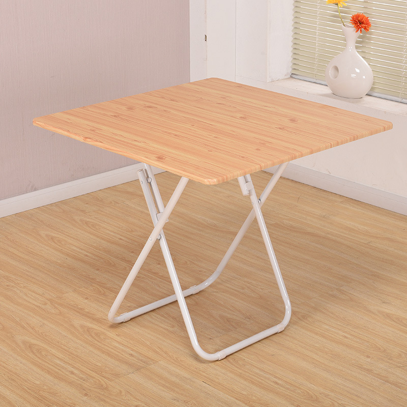 Mesa plegable, mesa de comedor casera, mesa de comedor simple, mesa cuadrada para 4 personas, mesa cuadrada portátil al aire libre, mesa cuadrada