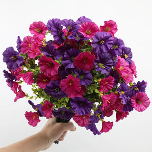 Artificial Flower Eucalyptus Morning Glory Artificial Flower Bunch Home Hotel Garden Outdoor Decorative Props Wholesale