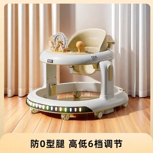 Baby walker anti-O-leg multi-function rollover trolley can sit baby walking walker
