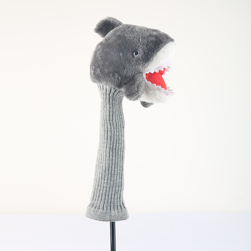 Cubierta de sombrero de tiburón de golf caliente transfronteriza cubierta de club de animales de dibujos animados cubierta protectora accesorios de fábrica al por mayor