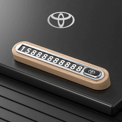 car creative – Nömrəli dayanma kartı - beech-silver-toyota