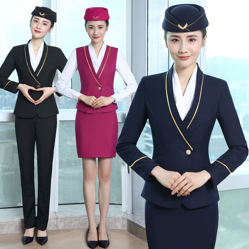 China Southern Airlines Autumn Professional Suit Women's Fashionable Office Lady Style Long-Sleeved Flight Attendant Professional Suit Work Uniform Available Now