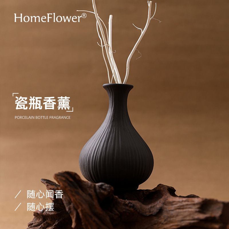 Casa floral de saljuzo de dragón adornos de hotel residencial oficina botella de expansión de escritorio botella de cerámica de fragancia retrógrada aceite esencial de arte