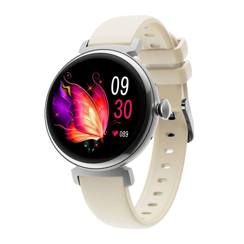 Dm70スマート腕時計1.04インチ超薄型アモルブルートゥース通話心拍数監視ip68防水女性腕時計|undefined