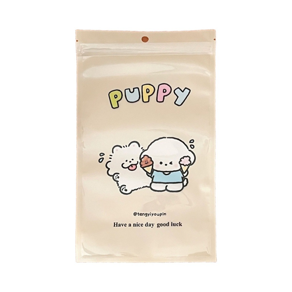Tengyi original lindo cartón de dibujos animados cachorro bolsas auto-selladas bocadillos bolsas de embalaje de joyas bolsas de sellado bolsa de almacenamiento bolsa de regalo al por mayor