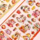 HT-501 relief three-dimensional stickers 24 into the box super cute cute relief three-dimensional crystal stickers children's reward stickers