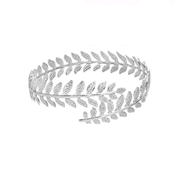 Silver leaf bracelet