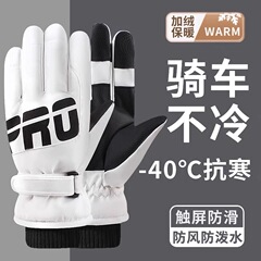 手套滑雪冬季男骑车骑行加厚保暖防风防寒触屏女户外冬天登山防水