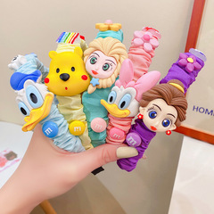 Super cute cartoon fabric pleated hairband hairpin baby cute paradise series hairband children going out hair pressure headband