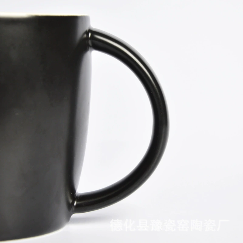 Cross -border hot sales 8/12/14/16oz Mark Cup керамическая чашка черная кофейная чашка вода чашка скраб