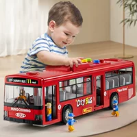 Детская автобусная игрушка Большая открытая дверь автобусная модель имитация детский автобус автобус автомобиль игрушка для мальчиков