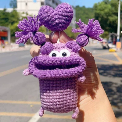 mouth key case cute cartoon: Car key bag - purple-general-99-carfinished-product