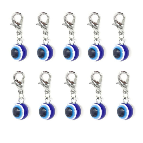 Demonic Eye Resin Bead Lobster Claw Pendant Necklace Bracelet Charm DIY Jewelry Accessories