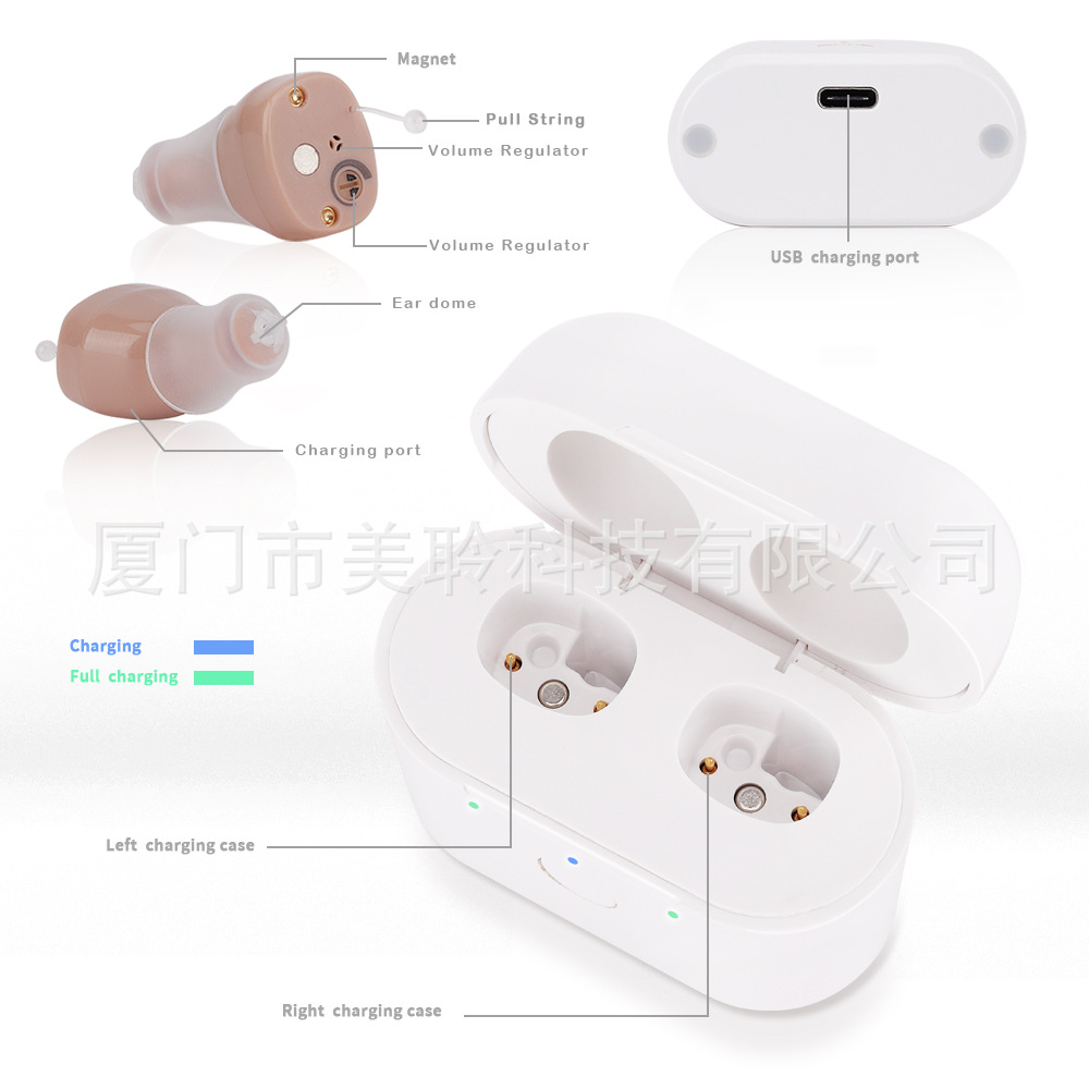 Charging CIC Invisible Hearing Aid Hearing Aid For The Elderly Sound Amplifier Hearing Aid