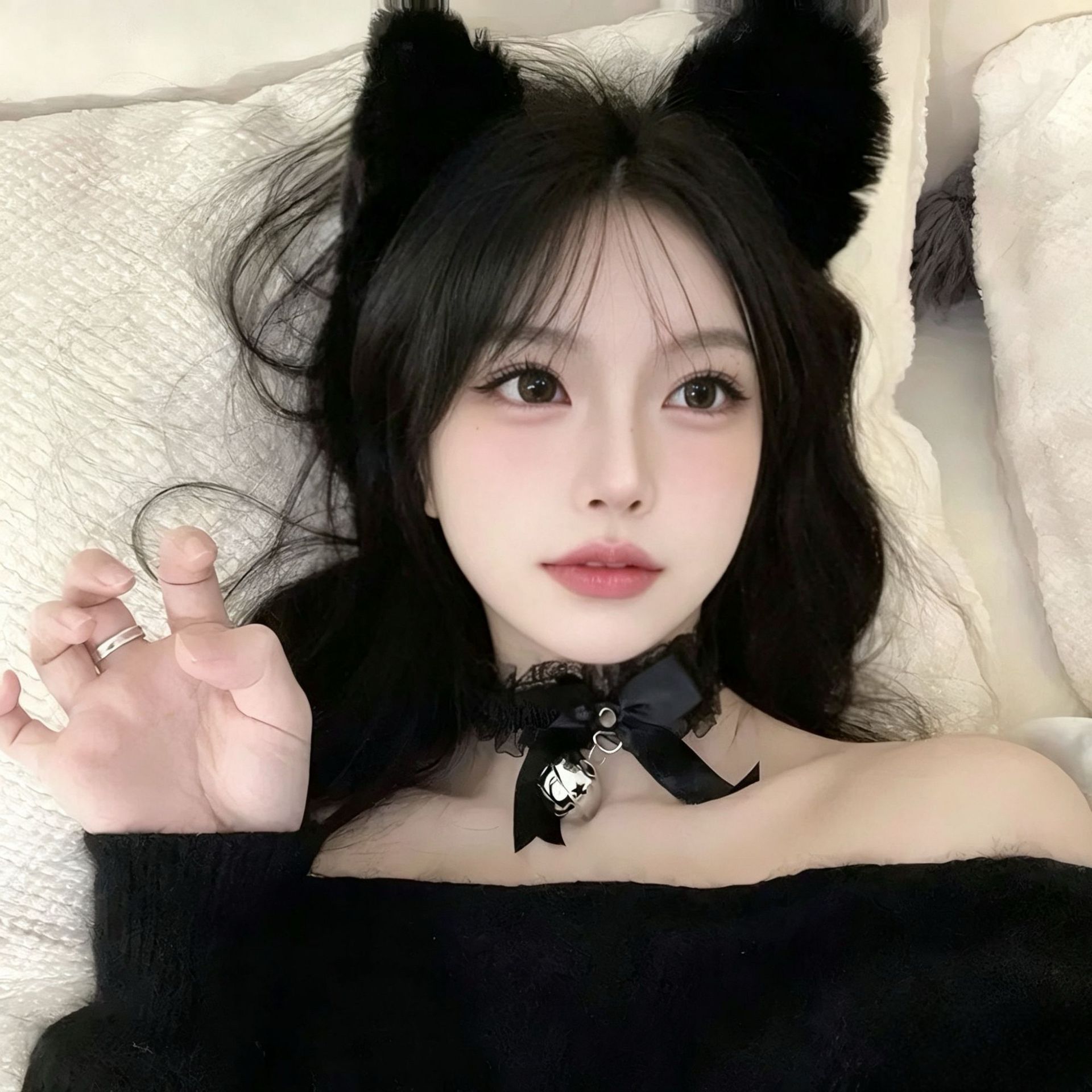 (カチューシャ + 首輪) 猫耳鈴カチューシャ女小野にゃんこさんのカチューシャが新年を迎えます。