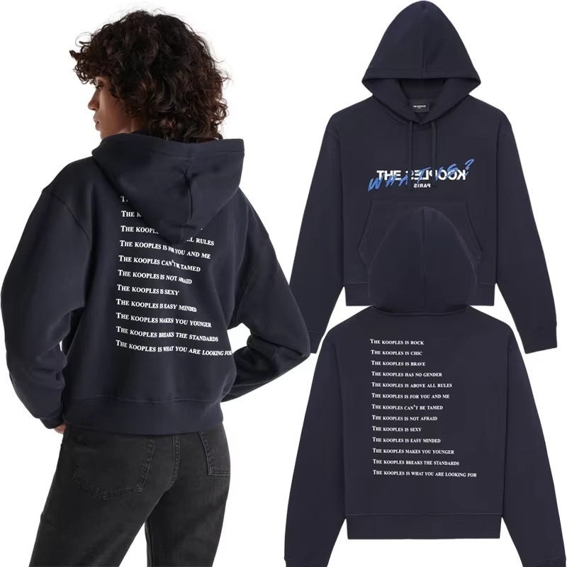 Cross-border high street Represent classic slogan letter hooded fleece sweatshirt loose trendy couple hoodie