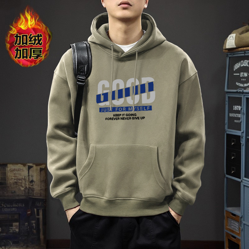 Otoño nuevo suelto pesado sudadera con capuzas letras masculinas y femeninas estilo de moda americana estilo de Hong Kong pareja camisa de manga larga