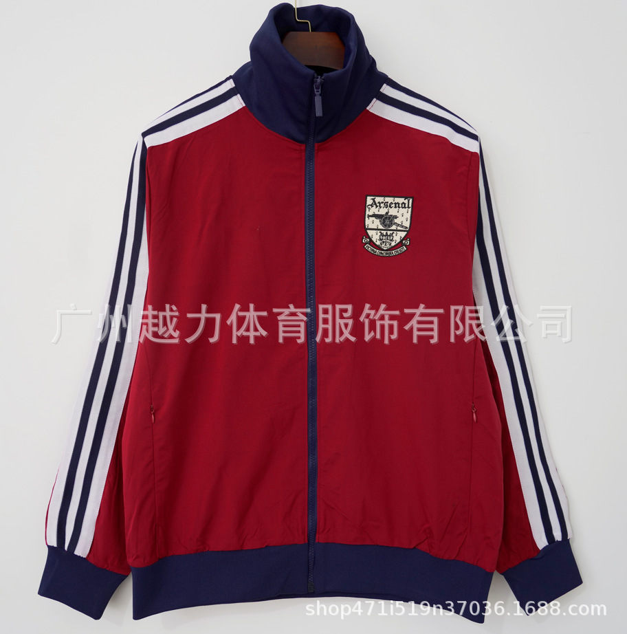 Chaqueta Bordada retro de manga larga y gruesa Manchester United Barcelona Inglaterra Brasil Real Madrid Liverpool image 25