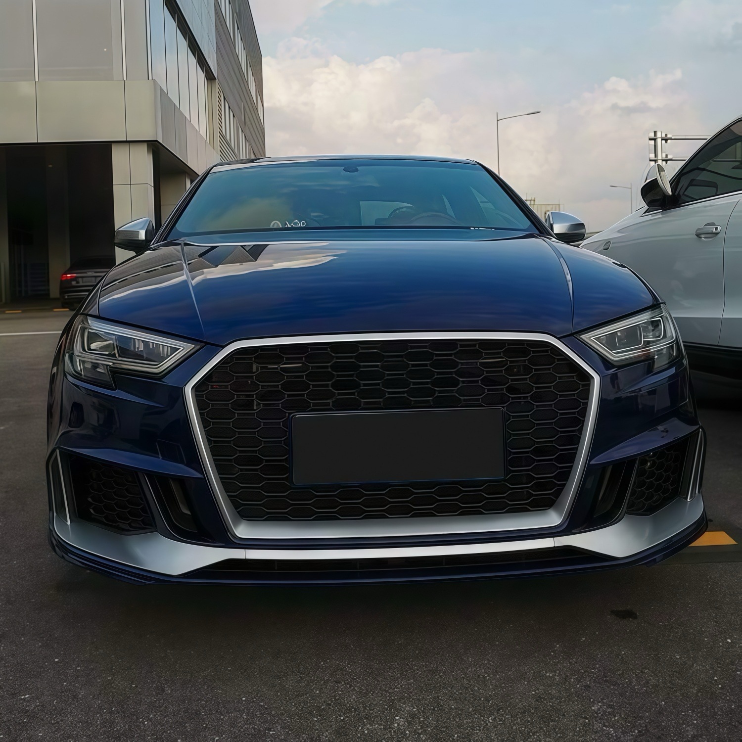 17-20 Models Are Suitable for Audi A3 Modification and Upgrade to Rs3 Large Body Kit Front Face, A3-Specific Rs3 Grille Bumper