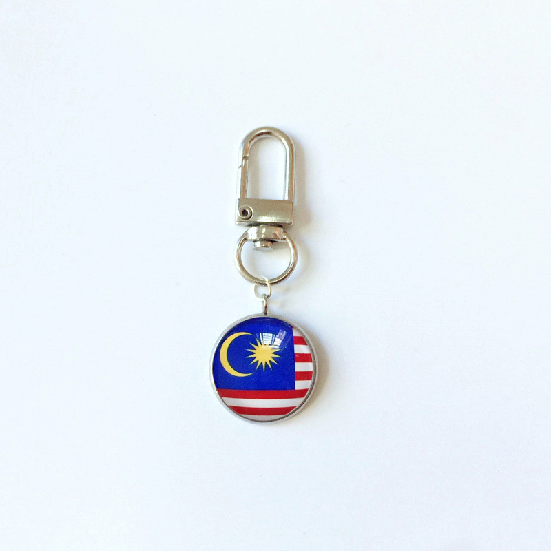 13g Weight Bag Pendant, Keychain Classification 1 Piece Quantity Holiday, Daily Occasion 316 Stainless Steel , Alloy Material National Flag Pattern Epoxy Design Simple Style Style 1 Piece Simple Style National Flag 316 Stainless Steel  Alloy Epoxy Bag Pendant Keychain 29